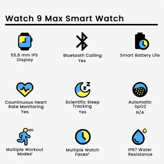 Watch 9 Max Smart Watch (Clone Copy)